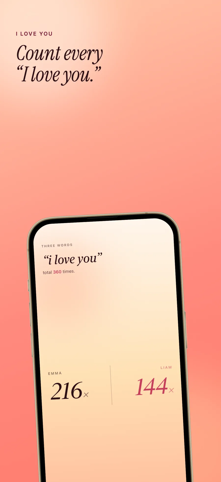 Count every I love you card